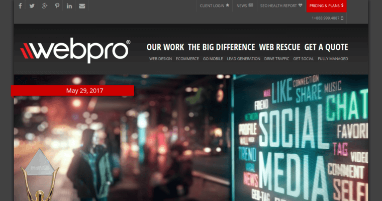 Home page of #9 Top Charlotte Web Development Business: WEBPRO 