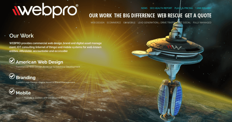 Work page of #9 Best Charlotte Web Development Agency: WEBPRO 