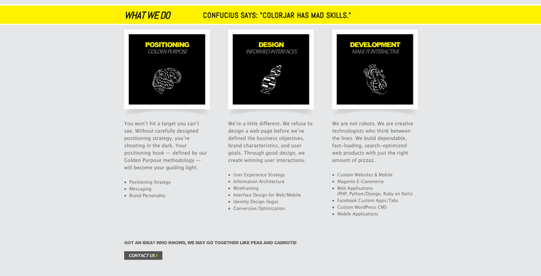 Service page of #10 Leading Chicago Website Development Agency: Color Jar