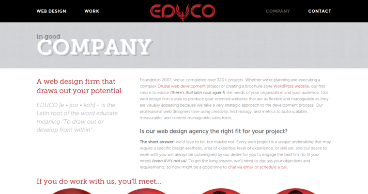 About page of #8 Top Chicago Website Design Business: Educo