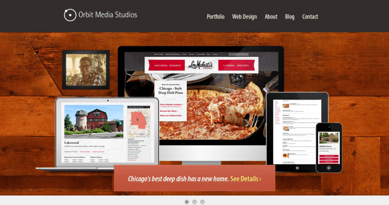 Home page of #8 Best Chicago Website Development Company: Orbit Media