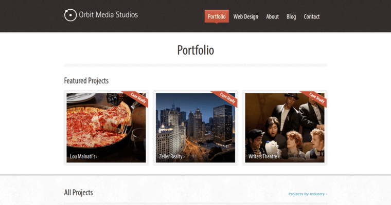Folio page of #9 Best Chicago Web Design Firm: Orbit Media