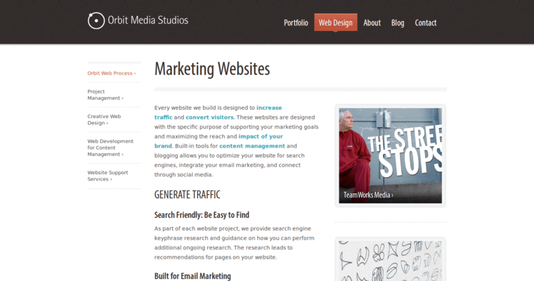 Websites page of #8 Top Chicago Web Design Company: Orbit Media