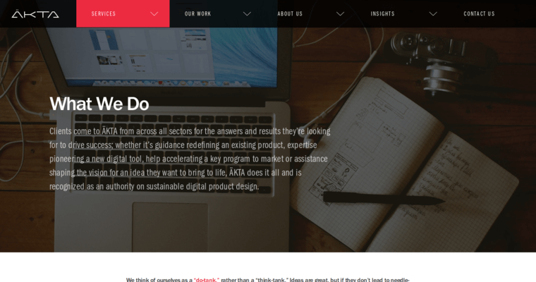 Service page of #3 Best Chicago Website Design Firm: Akta