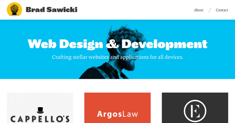 Home page of #8 Top Chicago Website Design Agency: Brad Sawicki