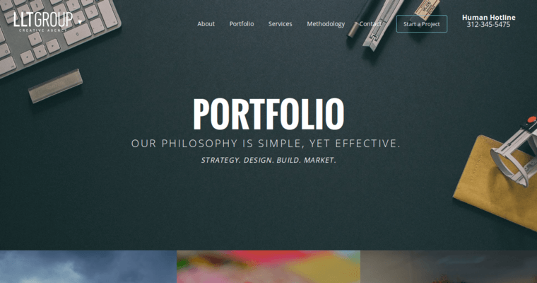 Folio page of #6 Best Chicago Website Design Firm: LLT Group