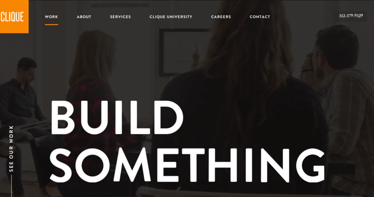 Home page of #6 Top Chicago Website Development Company: Clique Studios
