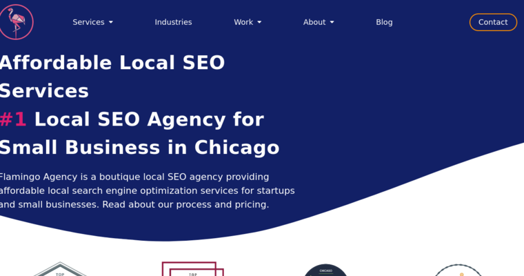 Service page of #1 Best Chicago Website Development Agency: Flamingo Agency