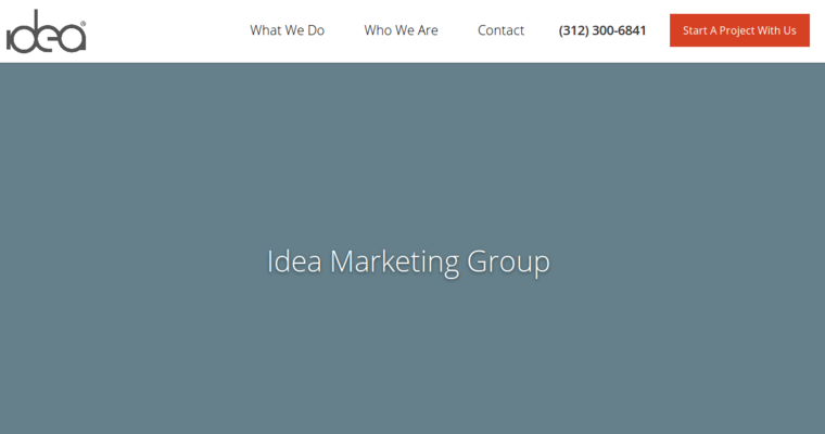 About page of #6 Top Chicago Website Design Firm: Idea Marketing Group