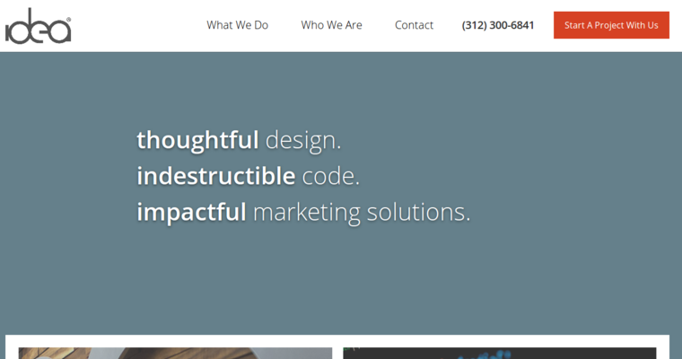 Home page of #6 Top Chicago Web Development Agency: Idea Marketing Group