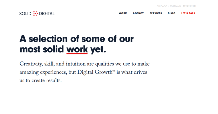 Work page of #5 Top Chicago Website Design Agency: Solid Digital