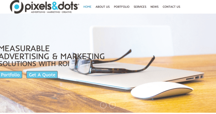 Home page of #5 Top Cincinnati Web Design Business: Pixels & Dots, LLC