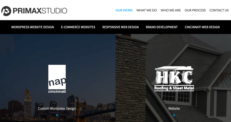 Work page of #6 Top Cincinnati Web Design Company: Primax Studio 