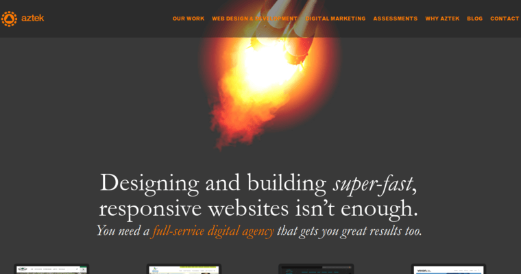 Home page of #10 Top Cleveland Web Development Firm: Aztek