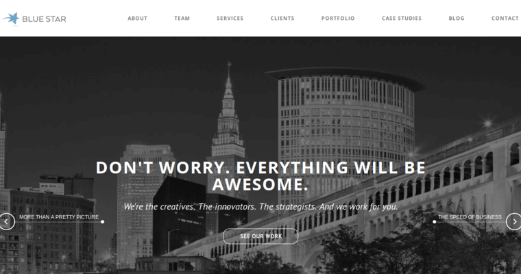 Home page of #8 Best Cleveland Web Development Business: Blue Star Design, LLC