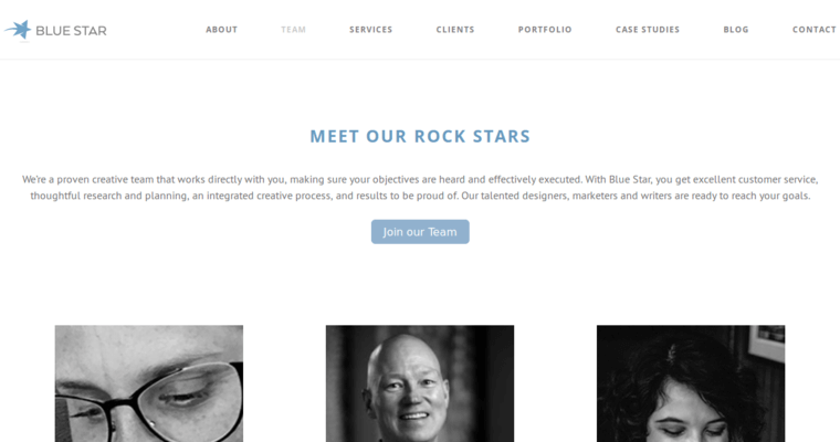 Team page of #8 Top Cleveland Web Development Agency: Blue Star Design, LLC