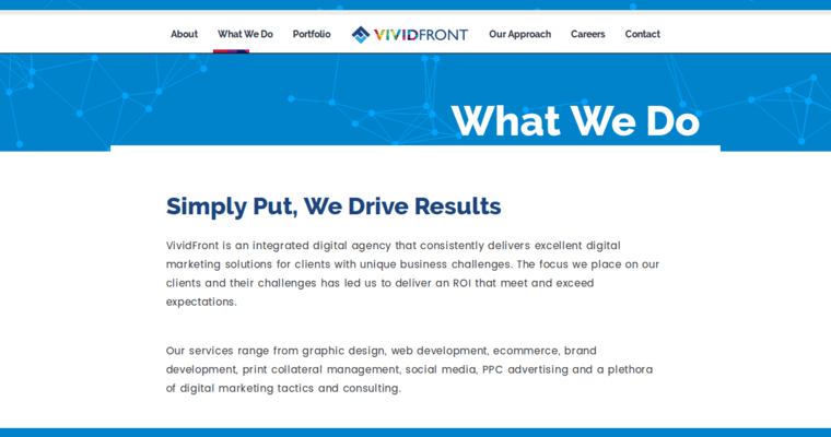What page of #7 Top Cleveland Web Development Company: Vivid Front