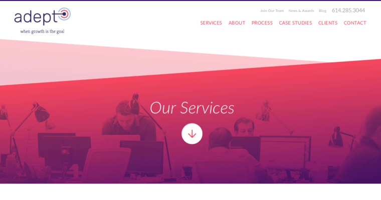 Service page of #5 Best Columbus Web Development Firm: Adept Marketing
