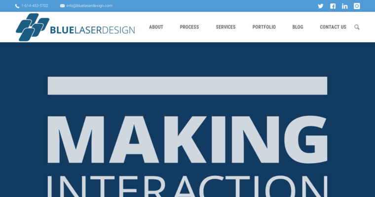 Home page of #7 Top Columbus Web Development Agency: BLUE Laser Design, Inc.