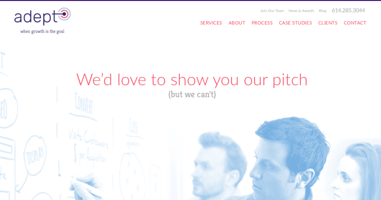 Home page of #4 Top Columbus Web Design Firm: Adept Marketing