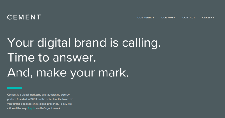 Home page of #3 Best Columbus Web Design Business: Cement Marketing