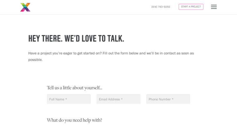 Contact page of #2 Best Columbus Web Design Firm: Cynexis Media