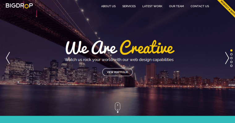 Home page of #2 Top Corporate Web Design Agency: Big Drop Inc