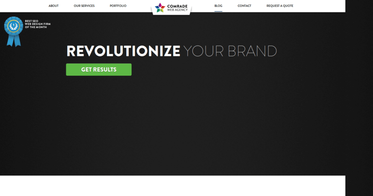 Home page of #10 Best Corporate Web Design Agency: Comrade