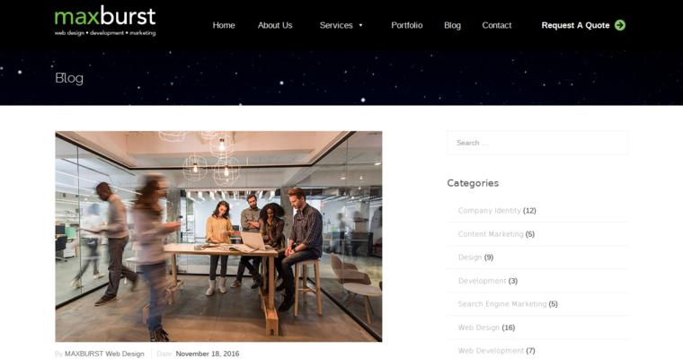 Blog page of #3 Best Enterprise Web Design Business: Maxburst