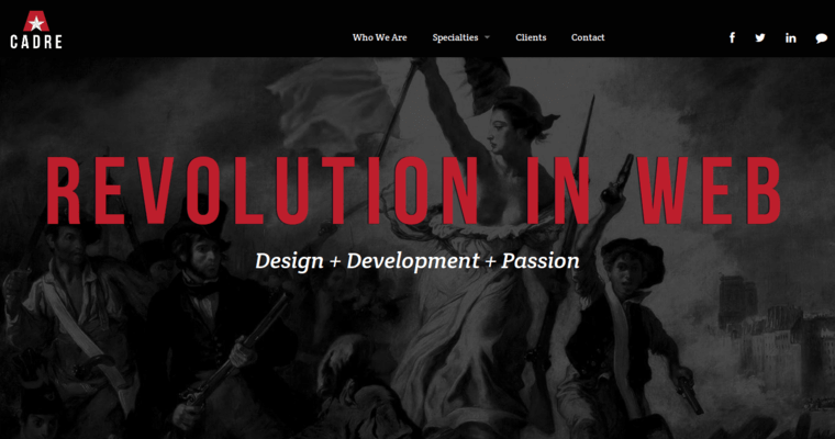 Home page of #9 Best Enterprise Website Design Firm: Cadre
