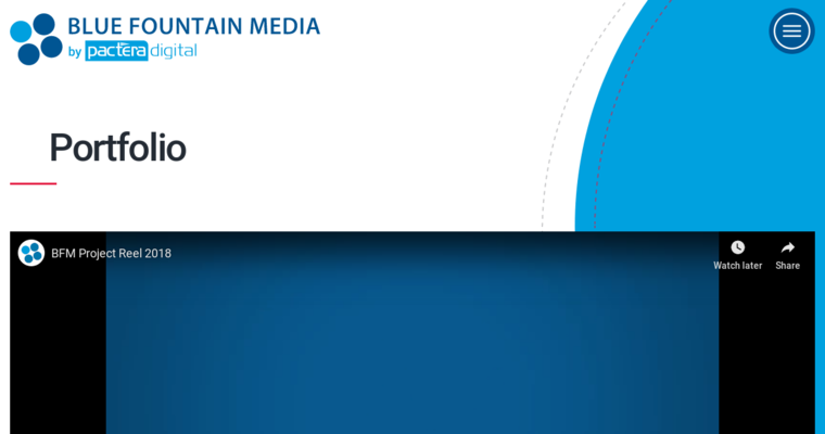 Folio page of #1 Top Corporate Web Design Company: Blue Fountain Media