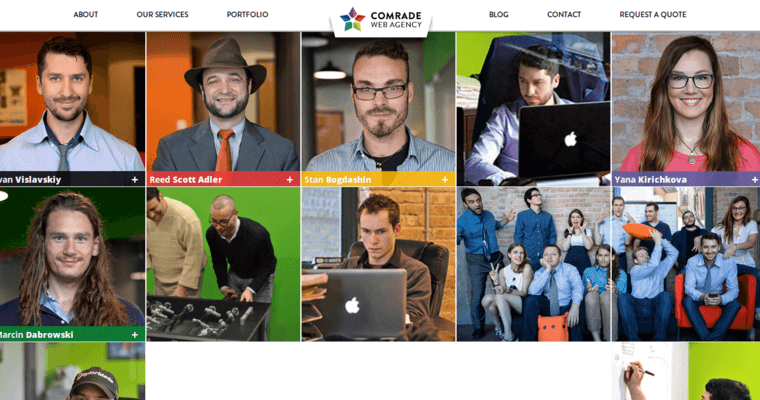 About page of #9 Best Corporate Web Design Firm: Comrade
