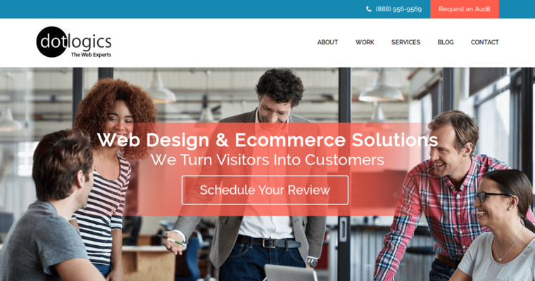 Home page of #7 Top Custom Website Development Company: Dotlogics