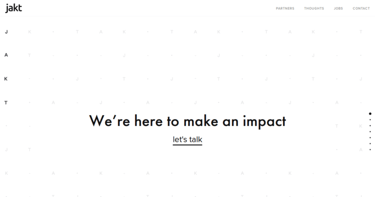 Home page of #9 Top Custom Web Development Agency: jakt