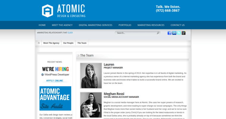 Development page of #9 Best Dallas Website Development Business: Atomic Design
