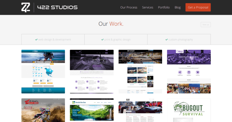 Folio page of #6 Leading Dallas Web Development Firm: 422 Studios