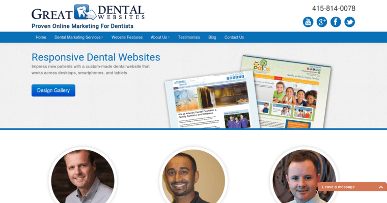 Home page of #9 Leading Dental Web Design Business: Great Dental Websites