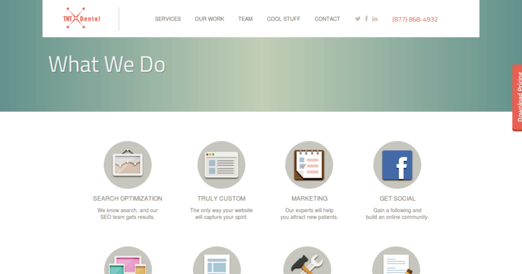 Service page of #1 Top Dental Web Design Company: TNT Dental