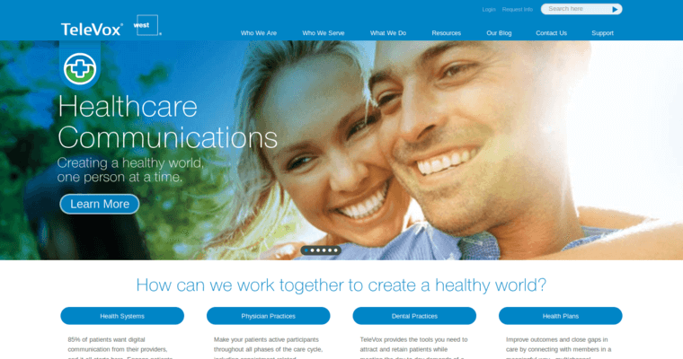 Home page of #2 Leading Dental Web Design Firm: Televox