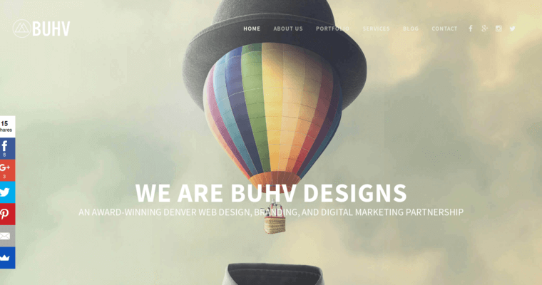 Home page of #2 Top Denver Web Development Agency: Buhv Designs 