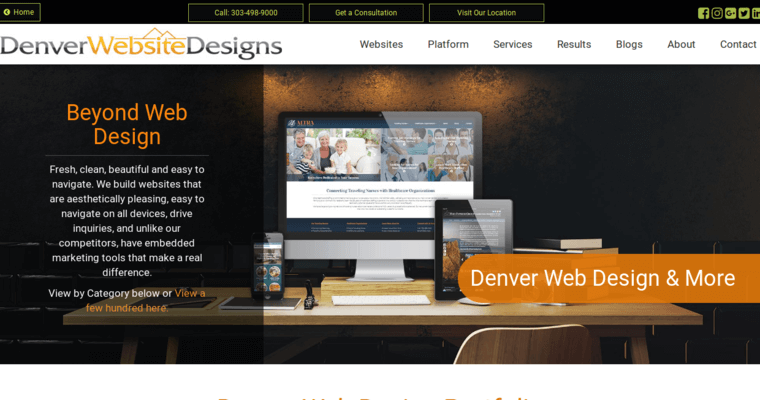 Folio page of #4 Top Denver Web Development Firm: Denver Website Designs
