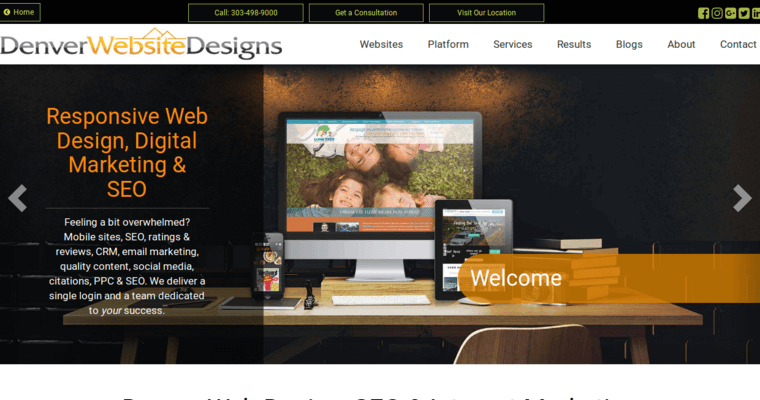 Home page of #5 Top Denver Web Development Firm: Denver Website Designs