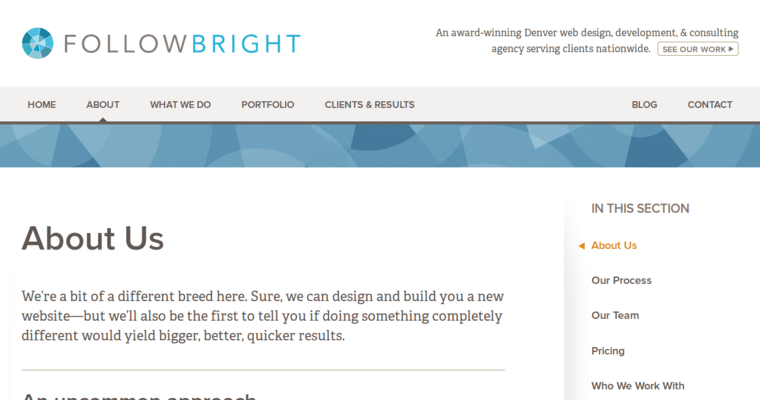 Company page of #4 Best Denver Web Development Business: Followbright Web Agency