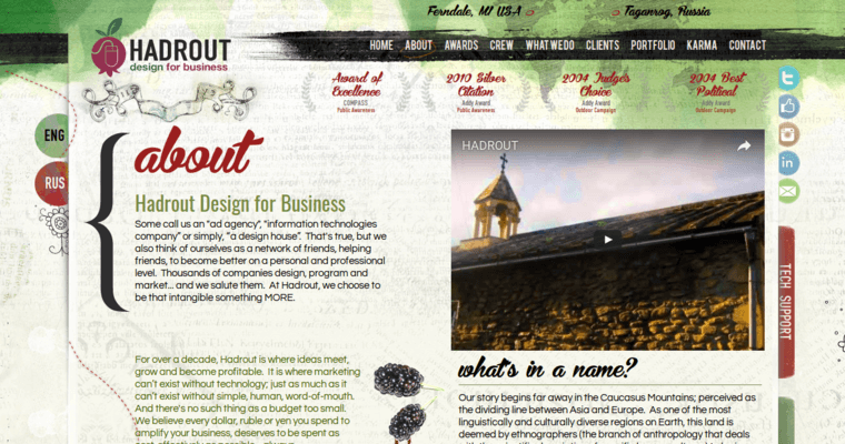 About page of #5 Top Detroit Web Design Firm: Hadrout Design for Business