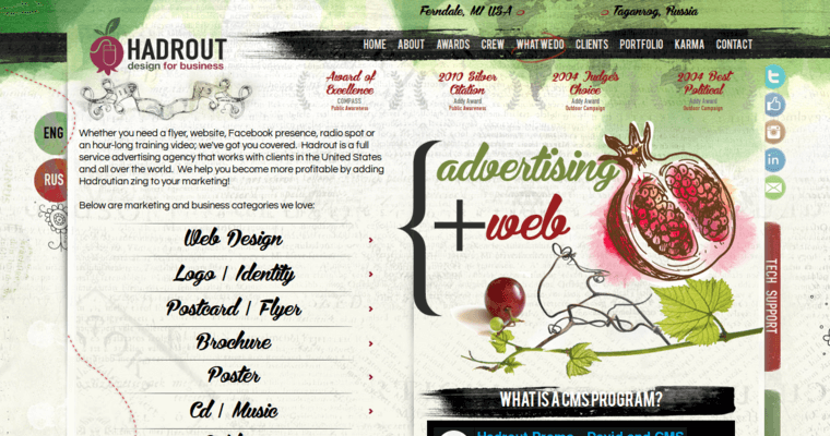 What page of #5 Best Detroit Web Design Business: Hadrout Design for Business