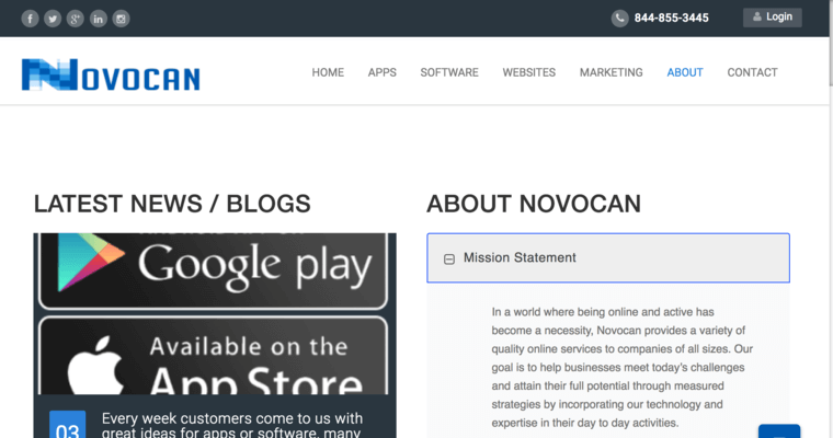 About page of #6 Top Detroit Web Design Business: Novocan