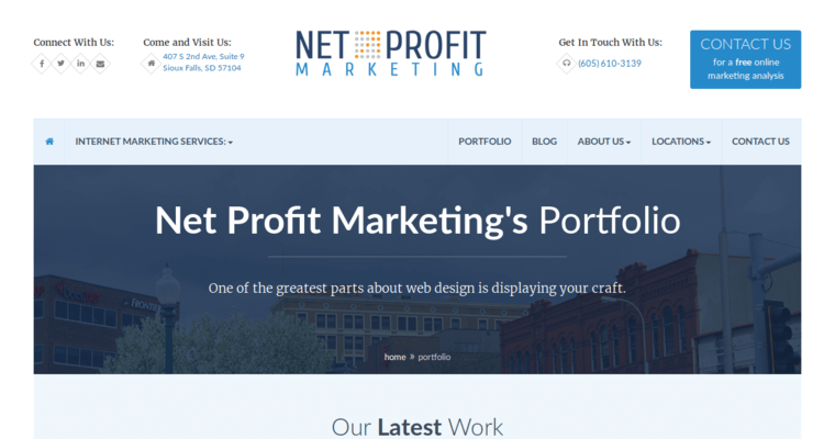 Folio page of #6 Top Detroit Web Development Company: Net Profit Marketing