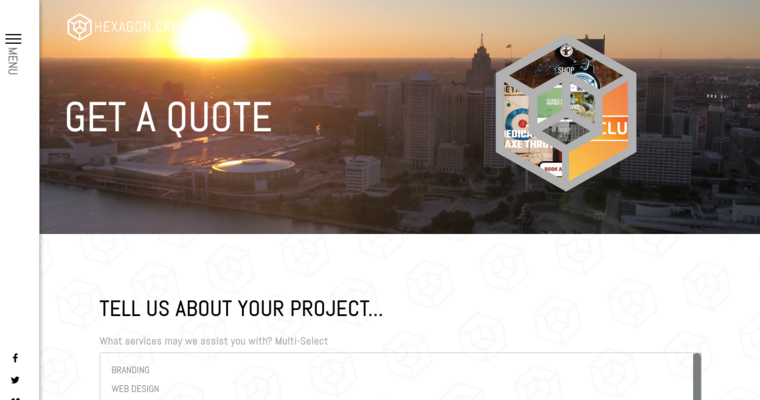 Quote page of #3 Top Detroit Web Design Business: Hexagon Creative