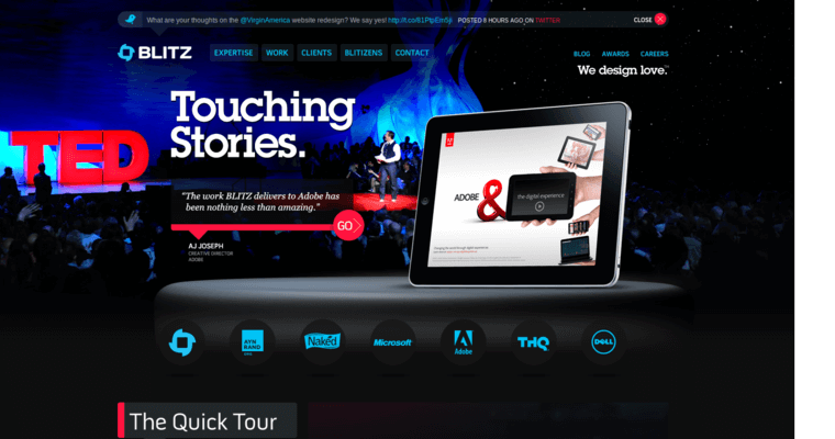 Home page of #7 Top Digital Agency: Blitz Agency