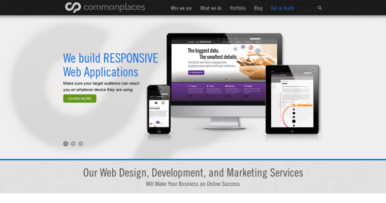 Home page of #5 Best Drupal Website Development Business: CommonPlaces